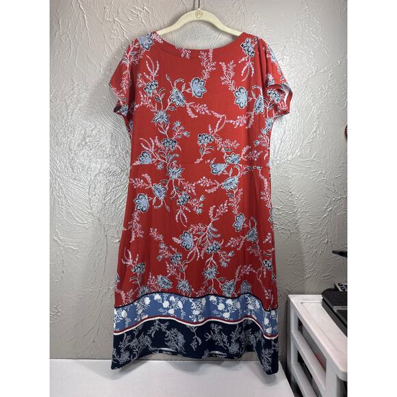 J. Jill Wearever Relaxed Two-Pocket T-Shirt Dress Tunic Shift Womens Size Small - Picture 2 of 6